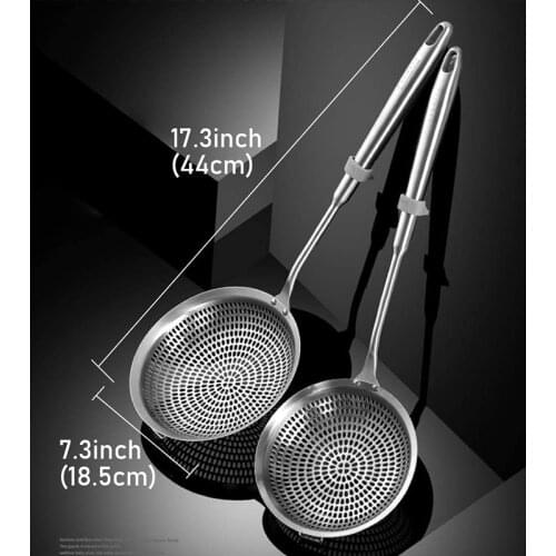 304 Stainless Steel Skimmer Strainer Colander Mesh Deep Fryer Oil Frying Scoop Noodles Dumpling Sieve Kitchen Tools