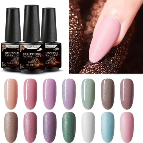 RBAN NAIL Nail Gel Polish Pure Color Nail Art Design Lacquer Soak Of UV LED Gel Semi Permanent Manicure Varnish Long Lasting