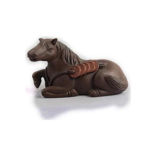 Hot sale yixing purple grit interesting money on the horse tea pets fine workmanship green tea ornaments T331