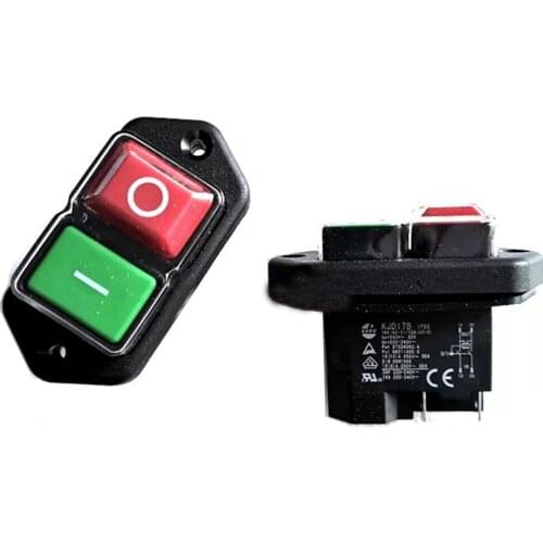 KEDU KJD17B 4-Terminals Electromagnetic Pushbutton Switches for Electric Slicer Meat Grinder 220V-240V