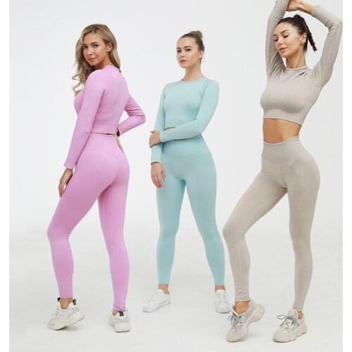 Hot Selling Long Sleeve T Shirt For Ladies Fitness Cropped Tshirts Womens Gym Shirts Custom Crop Top