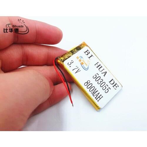 Li-Po 3.7V,800mAH,503055 polymer lithium ion / Li-ion battery for GPS,mp3,mp4,mp5,dvd,,model toy