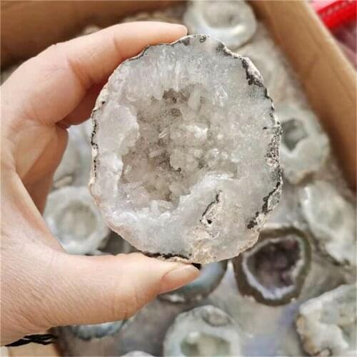 Natural Crystal Geode Rock Agate Cluster Crystal Healing Stone