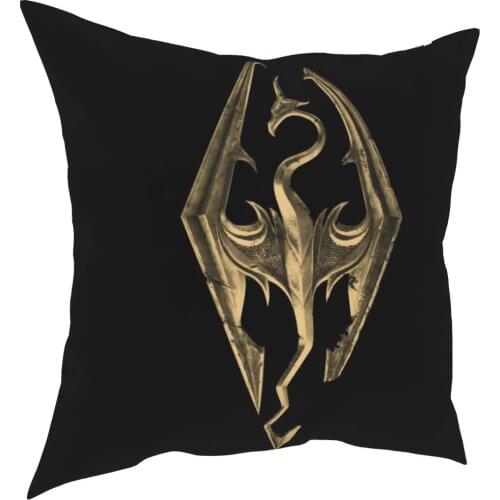 Skyrim Seal Of Akatosh Pillowcase Soft Polyester Cushion Cover Decorations Pillow Case Cover Home Square 45X45cm