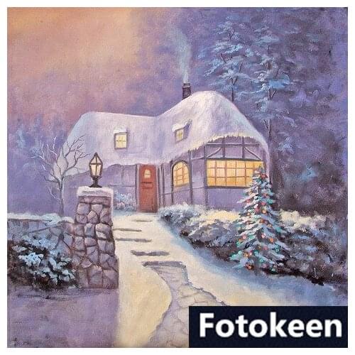 New arrival 3m*6m Hand painted Muslin christmas backdrops photography FS-9 ,winter frozen backdrop, christmas background