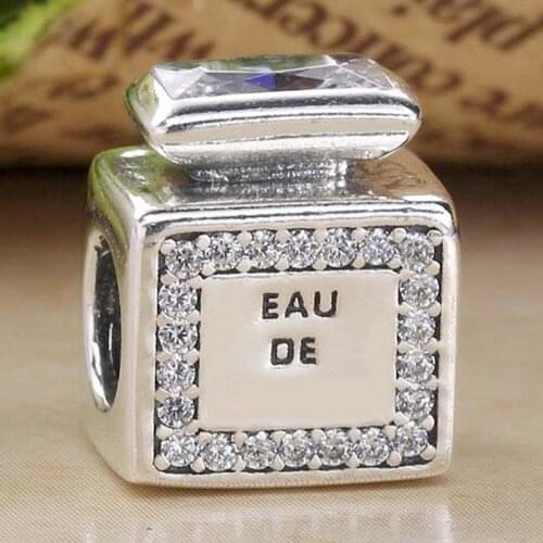 Original Cute Signature Scent With Crystal Beads Fit 925 Sterling Silver Bead Charm Bracelet Bangle Jewelry