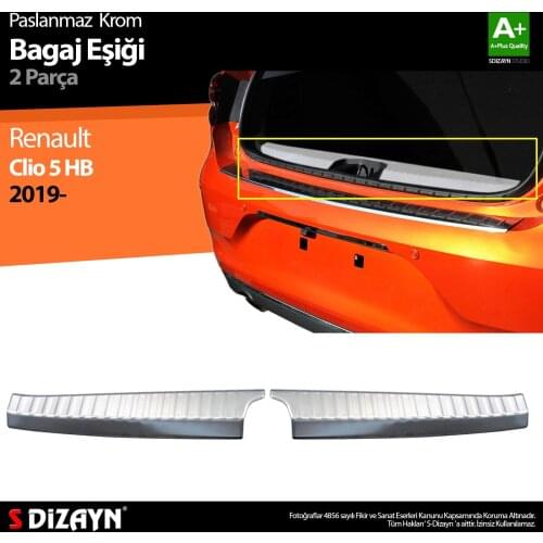Chrome Trunk Inner Sill for Renault Clio 5 - 2 Pcs.2019 and Above