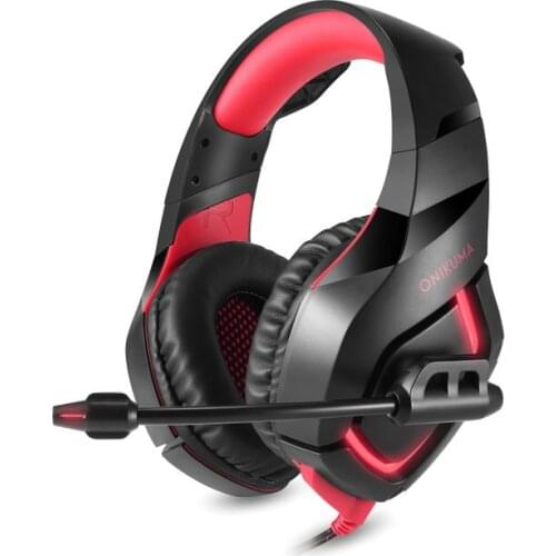 Gaming Headset ONIKUMA K1 PC Gamer Stereo Wired Over Ear Noise Cancelling Headphones with Microphone, Volume Control for Laptop