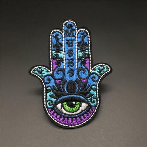 Eye Patch Size: 6.7x8.8cm Iron on Patch Embroidered Stripe for Clothes DIY Decoration Badge Sewing Sticker Applique