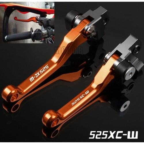 For 525XC-W 2005-2007 2006 525 XC-W XCW XC W CNC Aluminum Motor Motorcycle Dirt Pit Bike Motocross Pivot Brake Clutch Levers
