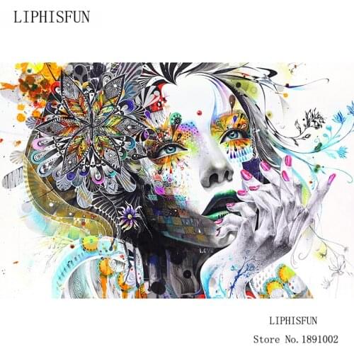 DIY Diamond Embroidery Colorful Beauty 5D Diamond Painting Cross Stitch Full Square Rhinestone Home Decoration