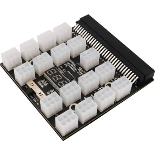 Mining 1200W Server PSU Power Supply Breakout Board Adapter with 12/17 Ports ATX 6 Pin for DPS-800GB 1200FB 1200QB A New