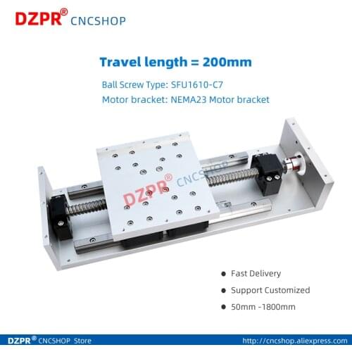 SFU1610 Linear Modules Precision Z axis 200mm with linear rail + Nema23 motor bracket for DIY CNC Part Linear Stages Module