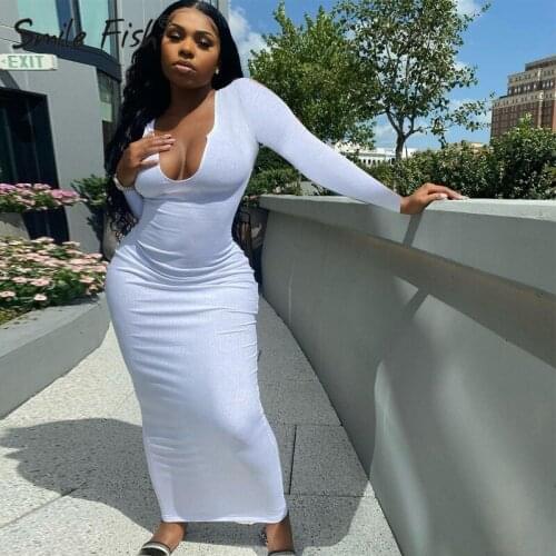 SMILE FISH Long Sleeve Summer Dresses
