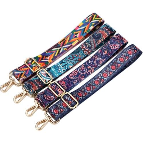Bag Straps Handbag Belt Shoulder Messenger Bag Wide Strap Floral Print Traditional Accessory Bag Part Adjustable Belt For Bag