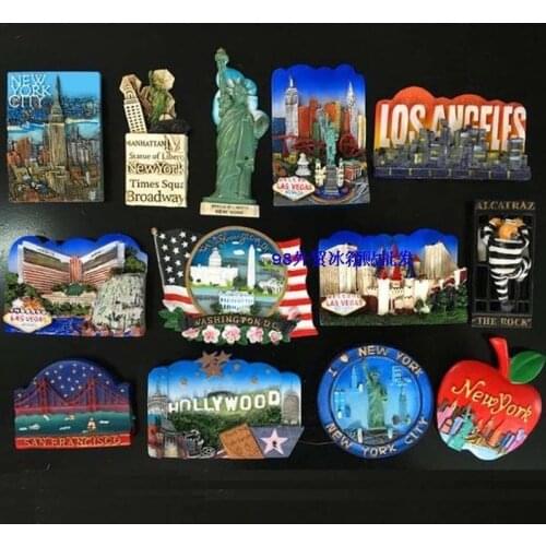 United States Las Vegas Souvenirs New York San Francisco 3D Fridge Magnets Travel Souvenir Kitchen Home Decoration Accessories