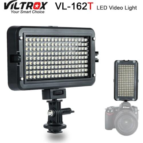 Viltrox VL-162T Camera LED Video Light LCD Panel 3300K-5600K Bi-Color Dimmable for Canon Nikon Sony DSLR photography Camcorder