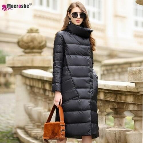 Womens Winter Duck Down Jacket Coats Women Light Ultra Long Warm Puffer Jacket Plus size Down Parka Female Outerwear Clothing
