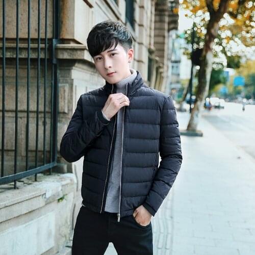 2020 winter mens Stand collar ultra-light slim duck down jackets keep warm Breathable windproof waterproof soft down coats