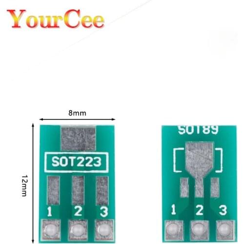 50pcs SOT89 To DIP SOT223 To DIP Adapter Board Transfer Plate Pinboard 1.5mm Pitch Pin Space Test PCB Electronic Circuirt Board