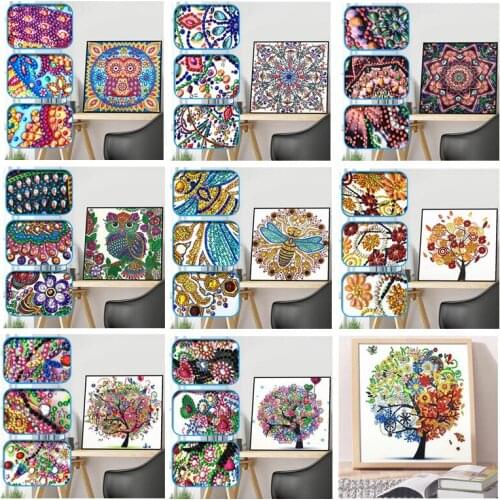 New special shape diamond painting cartoon magic flower combination modern pattern DIY 5D part diamond cross stitch kit crystal