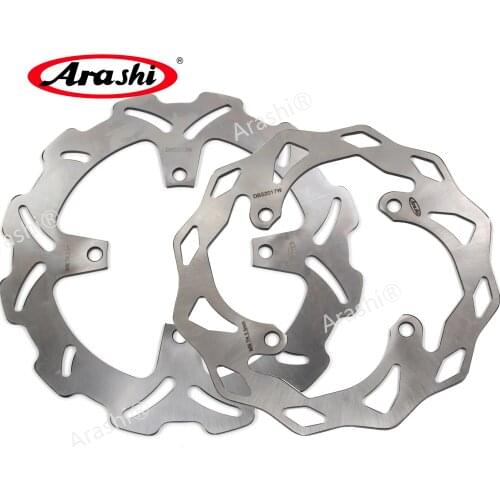 Arashi 1 Set For KAWASAKI KX F 250 2004 2005 1 Set CNC Front Rear Brake Disc Rotors Motorcycle KXF 250 KX250F