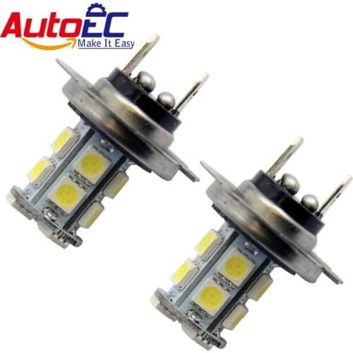AutoEC 100 X H7 13 SMD 5050 Led Auto Headlight Front Fog Led Car Daytime Running Light DRL Driving Light 12V White # LJ12