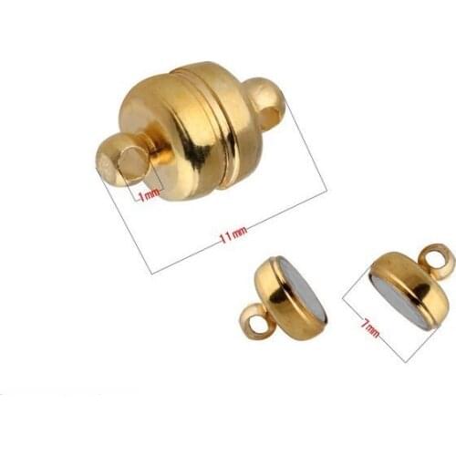 Free shipping 7mm Magnetic Clasp, gold plated Bracelet Necklace Magnetic Clasp,Fashion Jewelry Clasps
