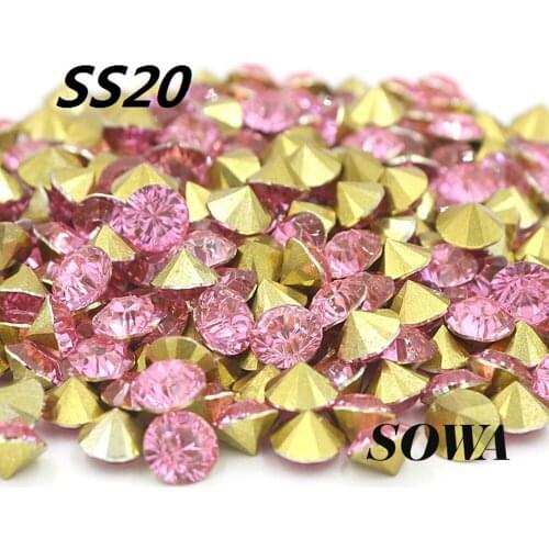 Free shipping Fashion SS20 4.6-4.8mm Sweet pink 432pcs/bag(3G) Resin rhinestones Pointback,Resin Stones for DIY Decoration