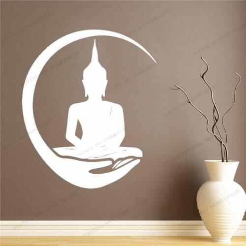 Buddha Shakya Muni Vinyl Wall Sticker Decal for Living Room Wallpaper Wall Decals Stickers For Bedroom CX620