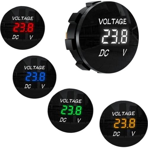 DC 12V 24V 36V Digital Panel Voltmeter Voltage Meter Tester Led Display For Car Auto Motorcycle Boat ATV Truck Refit Accessories