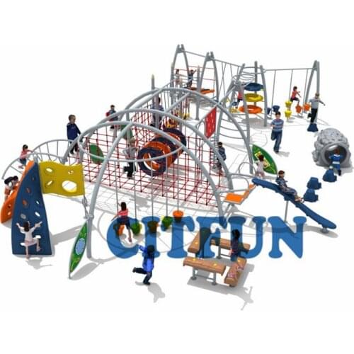 Hot Sale Large Exercise Kids Outdoor Rope Climbing Series Playground Equipment OP18-238A