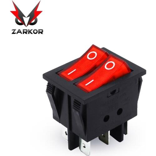 Zarkor Dual Control Toggle Button Double Light Switch ON-OFF Boat Power Rocker car Switch 6Pin 12-20A 250V 125V