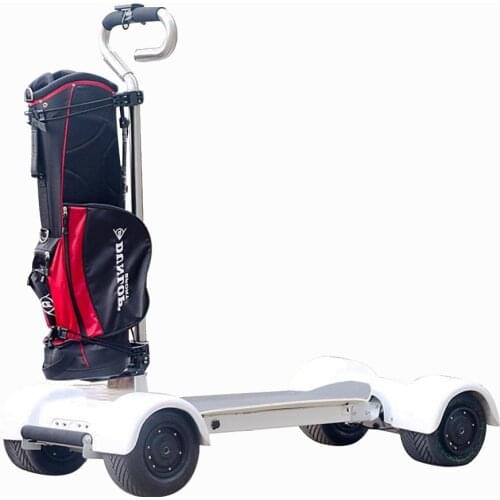 Golf Carts Electric Trolley E Scooters Four Wheels 1000w 10inch Fat Tire Long Board With Handle Bar For Adults Best Quality