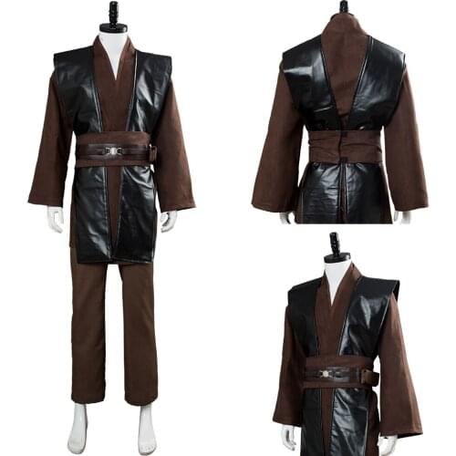 Anakin Cosplay Costume Outfit without Cloak Men Adult Halloween Carnival Costume Custom