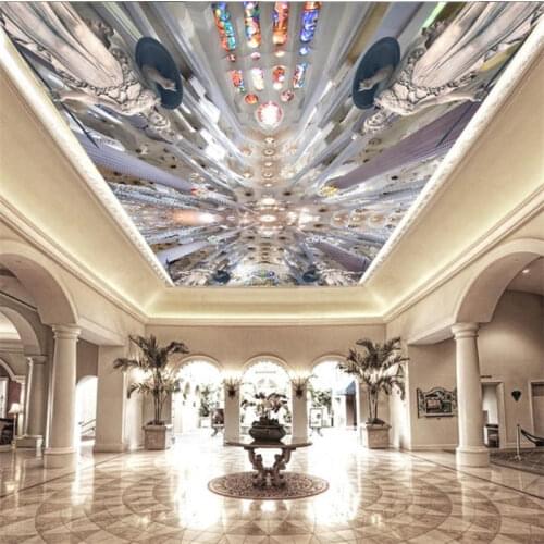 Europea large 3d wallpaper murals ktv hotel bar ceiling wallpaper for living room bedroom