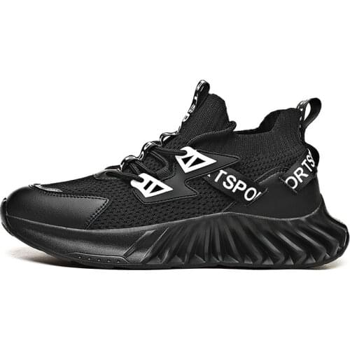 Mens Sports Shoes Lightweight Breathable Fashion Mixed Color Running Sneakers Thick Bottom Damping Increase Casual Shoes