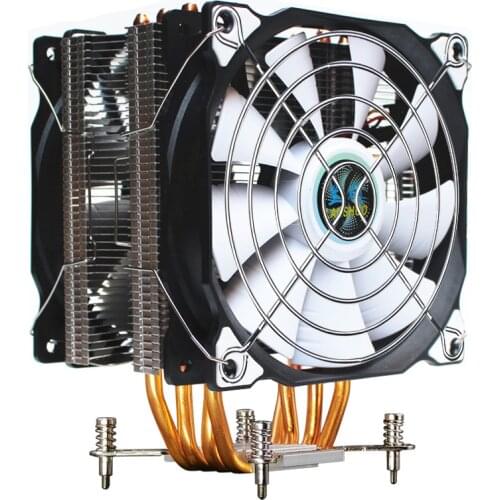 CPU Cooler 4 Copper Tube Heatpipe 12cm Cooling Fan Heatsink Radiator for LGA775 1150 1151 1155 1156 1200 1366 X79 X99 AM3 AM4