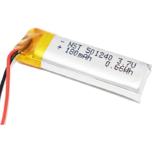 3.7V 220mAh Lithium Polymer LiPo li ion Rechargeable Battery 501240 For Mp3 MP4 MP5 GPS PSP bluetooth headphone electronic part