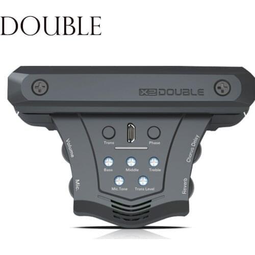 DOUBLE G0 Acoustic Guitar Pickup Chorus Delay Reverb Effects Magnetic Resonance Pickups for 39-42 Inch Guitar