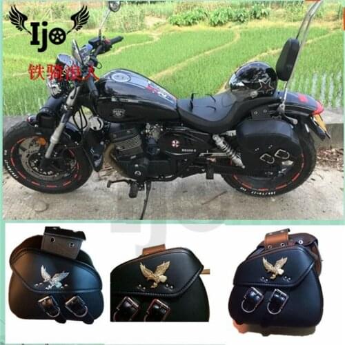 Motorcycle saddlebag High-quality leather for kawasaki honda suzuki universal saddle bag tool bag side bag Dirtbike mochila moto