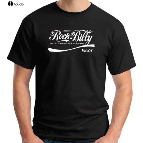 100% Cotton for Man Shirts T-shirt ENJOY0131 Rockabilly Enjoy Print Tee Shirts