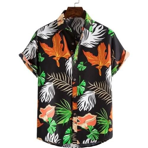 Floral 3D printing mens beach casual Hawaii holiday Aloha shirt unisex Harajuku casual short-sleeved Hawaiian shirt