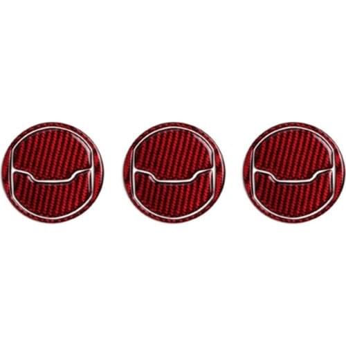 Fit For Ford mustang (2015-2017) real carbon fiber central air conditioning air outlet ACD frame sticker paper modified interior