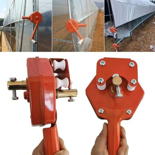 Window Opener Roll Up Ranch Greenhouse Hand Crank Winch Easy Install Sidewall Film Self Locking Lifting Device Manual Low Noise