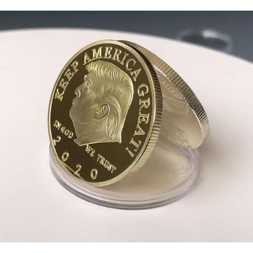 2020 Trump Coins Commemorative Coin American 45th President Donald Craft Souvenir Gold Silver Metal Badge Collection Non-currenc