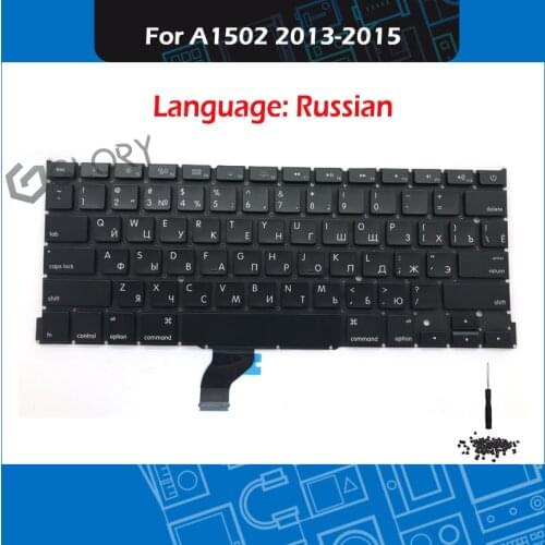Full New Laptop A1502 Russian Keyboard For Macbook Pro Retina 13" A1502 Keyboard Replacement 2013-2015 EMC 2678 2875 2835