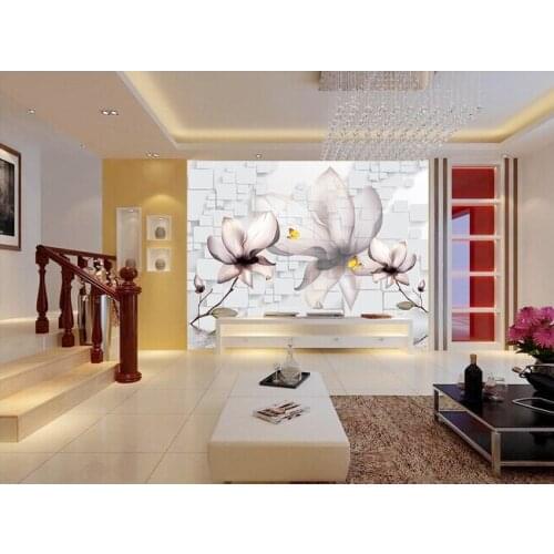 Custom papel DE parede floral, large murals 3 d stone flower used in the bedroom a sitting room TV wall vinyl which wallpaper