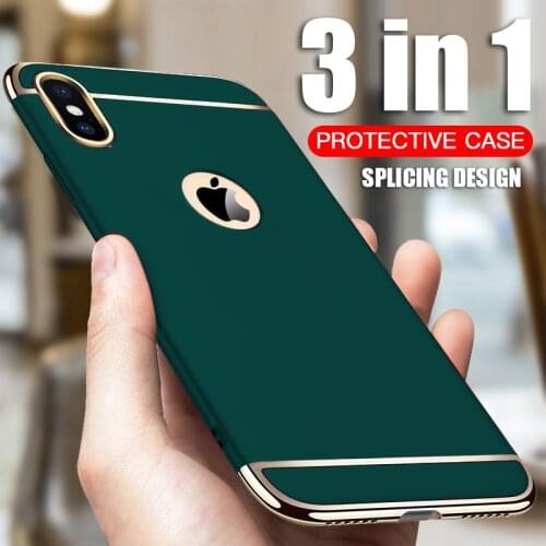 Luxury Plating Shockproof Phone Case For iphone X Xr Xs 11 Pro Max PC Matte Hard Cover For iphone 6 6s 7 8 Plus Case Capa
