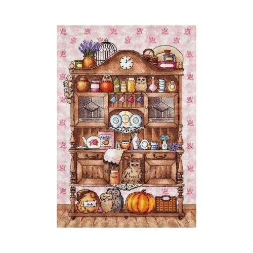 Pt-1864 beautiful kitchen cabinet Cross Stitch Set Cross-stitch Kit Embroidery Needlework Craft Packages Cotton Fabric Floss